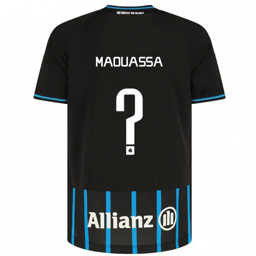 Danxen Enfant Maillot Faitout Maouassa #0 Noir Bleu Tenues Domicile 2025/26 T-Shirt