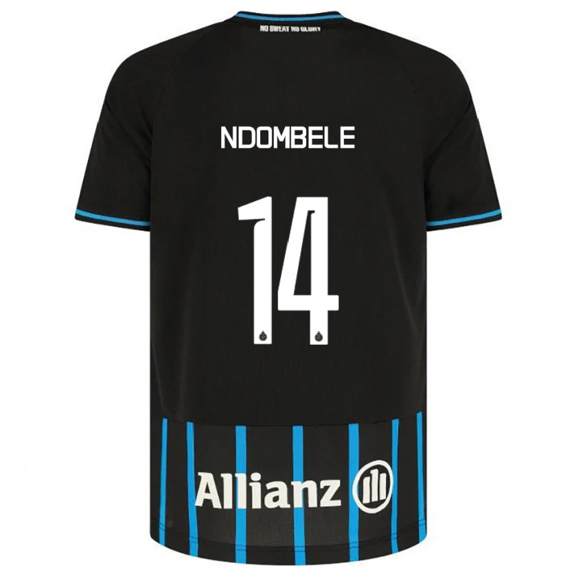 Danxen Enfant Maillot Don Ndombele #14 Noir Bleu Tenues Domicile 2025/26 T-Shirt