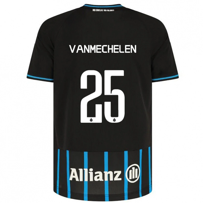 Danxen Enfant Maillot Davinia Vanmechelen #25 Noir Bleu Tenues Domicile 2025/26 T-Shirt