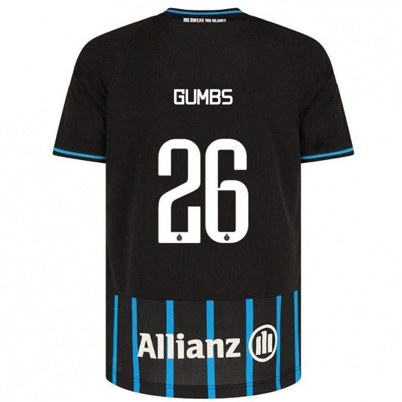 Danxen Enfant Maillot Aisse Gumbs #26 Noir Bleu Tenues Domicile 2025/26 T-Shirt