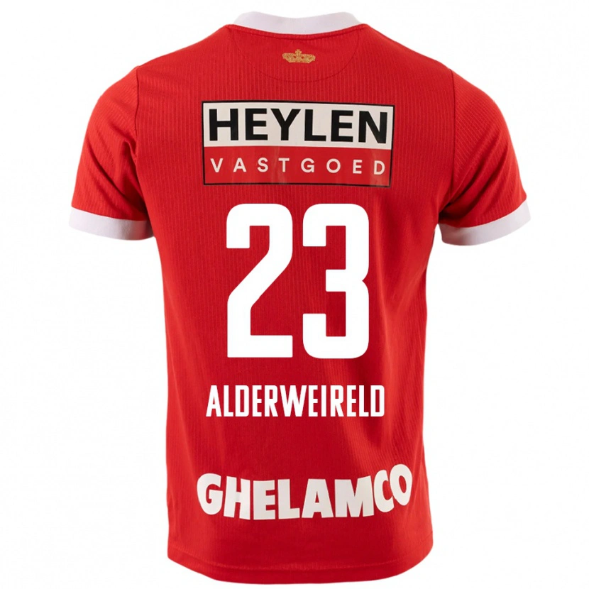 Danxen Enfant Maillot Toby Alderweireld #23 Rouge Blanc Tenues Domicile 2025/26 T-Shirt