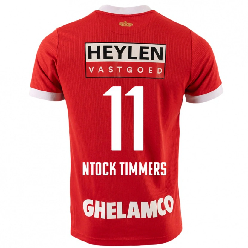 Danxen Enfant Maillot Kurtis Ntock Timmers #11 Rouge Blanc Tenues Domicile 2025/26 T-Shirt