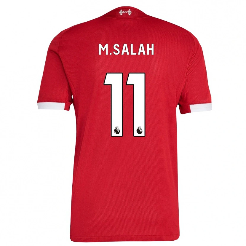 Danxen Enfant Maillot Mohamed Salah #11 Rouge Blanc Tenues Domicile 2025/26 T-Shirt