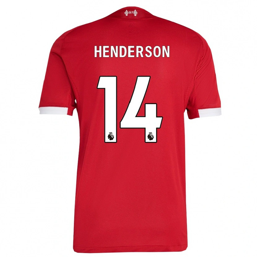 Danxen Enfant Maillot Henderson #14 Rouge Blanc Tenues Domicile 2025/26 T-Shirt