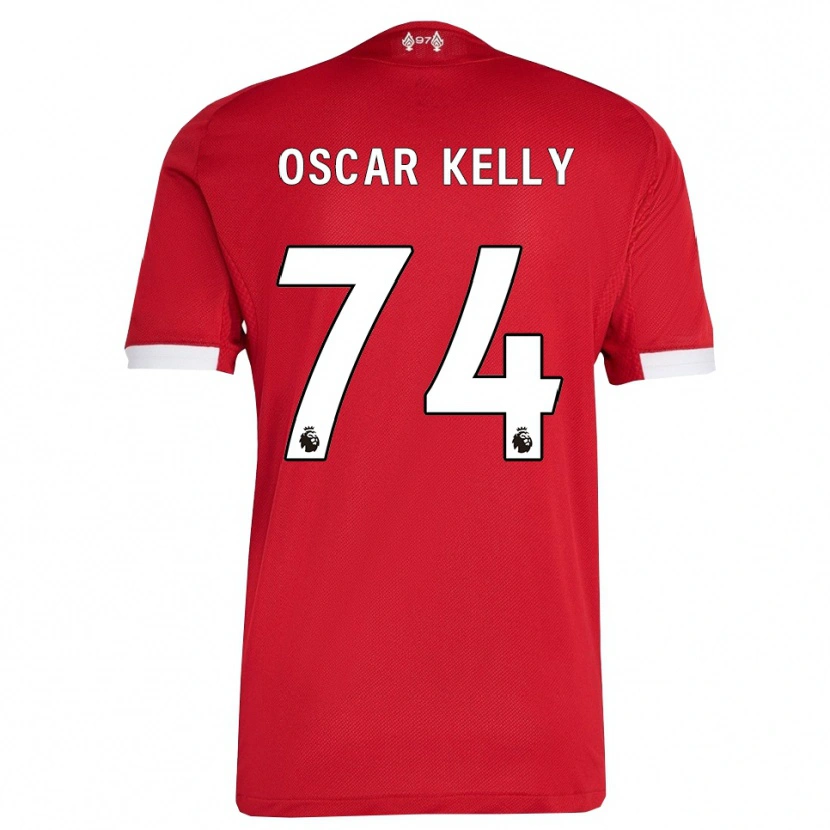 Danxen Enfant Maillot Oscar Kelly #74 Rouge Blanc Tenues Domicile 2025/26 T-Shirt