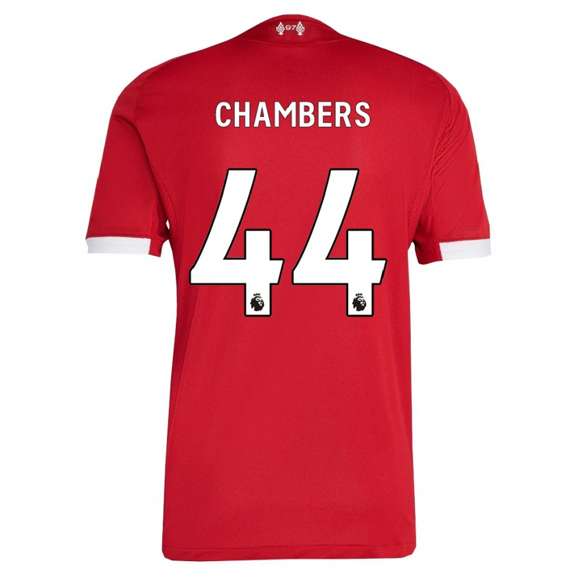 Danxen Enfant Maillot Luke Chambers #44 Rouge Blanc Tenues Domicile 2025/26 T-Shirt