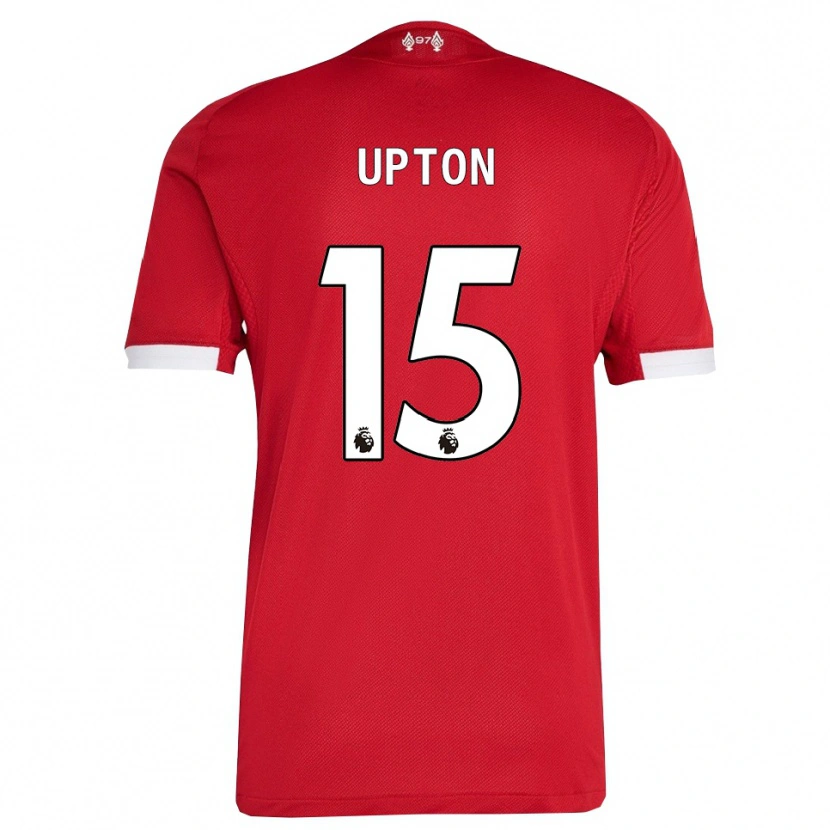 Danxen Enfant Maillot Joe Upton #15 Rouge Blanc Tenues Domicile 2025/26 T-Shirt