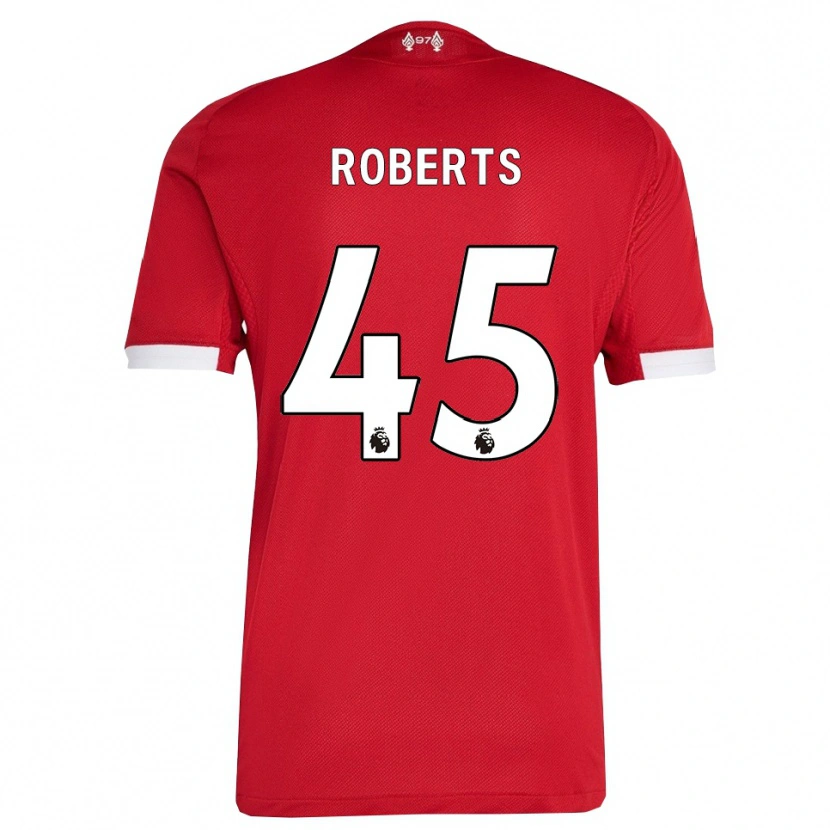 Danxen Enfant Maillot Iwan Roberts #45 Rouge Blanc Tenues Domicile 2025/26 T-Shirt