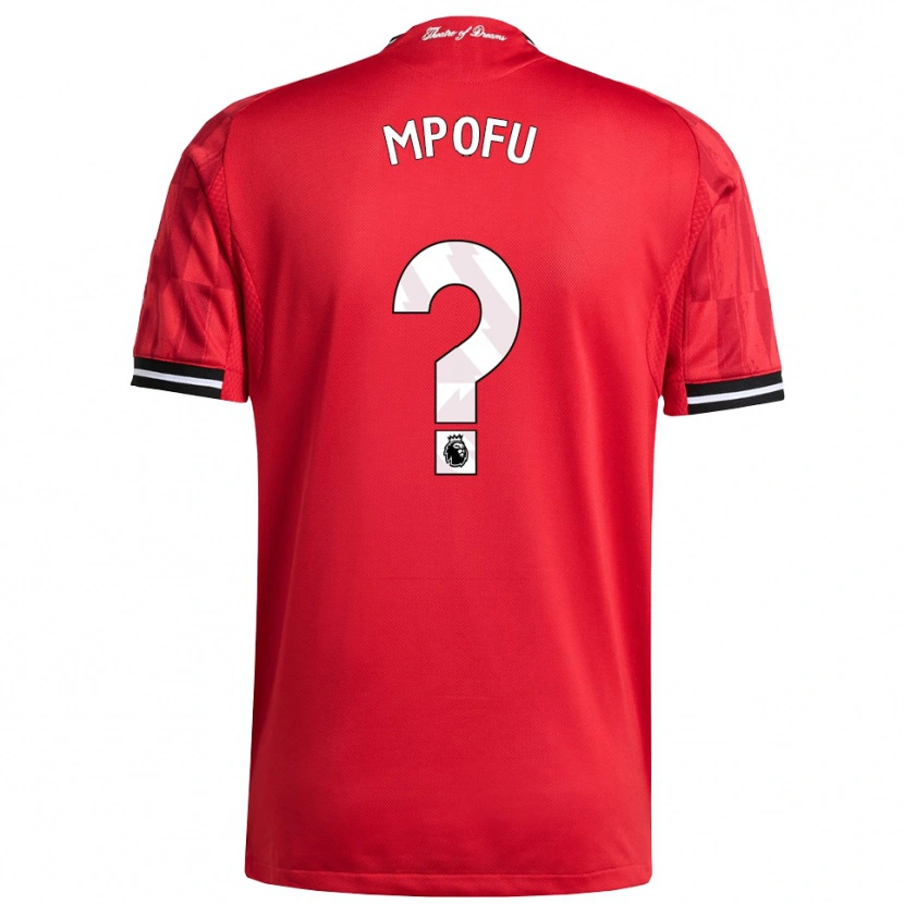 Danxen Enfant Maillot Camron Mpofu #0 Rouge Noir Blanc Tenues Domicile 2025/26 T-Shirt