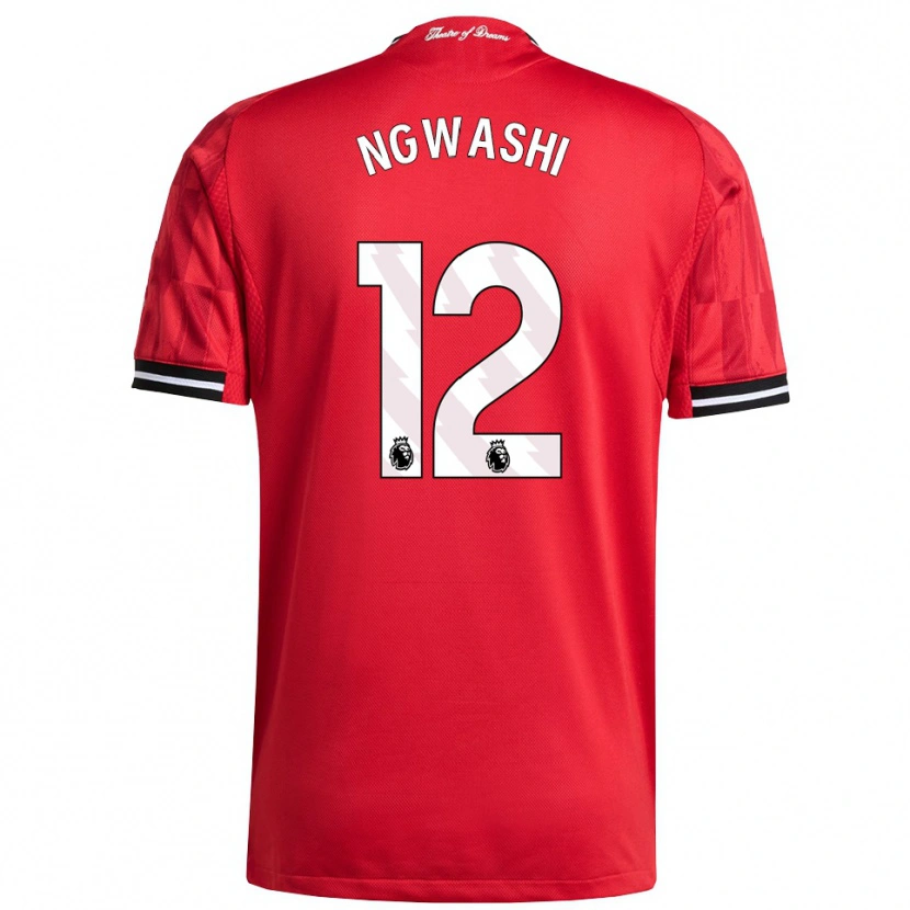 Danxen Enfant Maillot Jayden Ngwashi #12 Rouge Noir Blanc Tenues Domicile 2025/26 T-Shirt