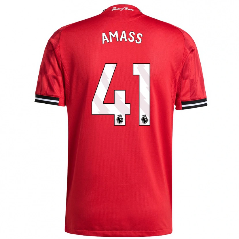 Danxen Enfant Maillot Harry Amass #41 Rouge Noir Blanc Tenues Domicile 2025/26 T-Shirt
