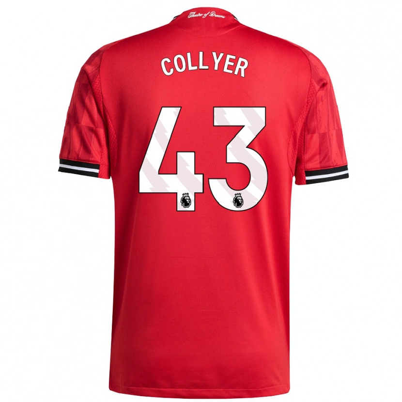 Danxen Enfant Maillot Toby Collyer #43 Rouge Noir Blanc Tenues Domicile 2025/26 T-Shirt