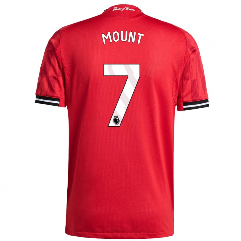 Danxen Enfant Maillot Mason Mount #7 Rouge Noir Blanc Tenues Domicile 2025/26 T-Shirt