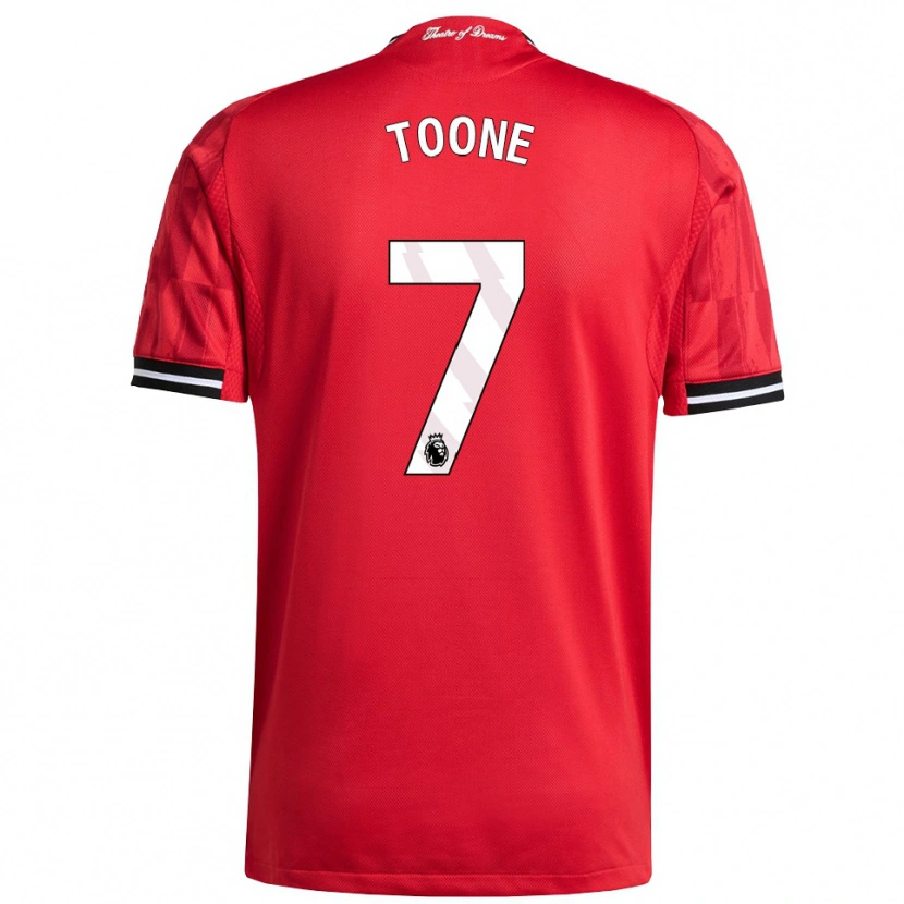 Danxen Enfant Maillot Ella Toone #7 Rouge Noir Blanc Tenues Domicile 2025/26 T-Shirt