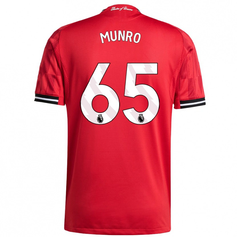 Danxen Enfant Maillot Reece Munro #65 Rouge Noir Blanc Tenues Domicile 2025/26 T-Shirt