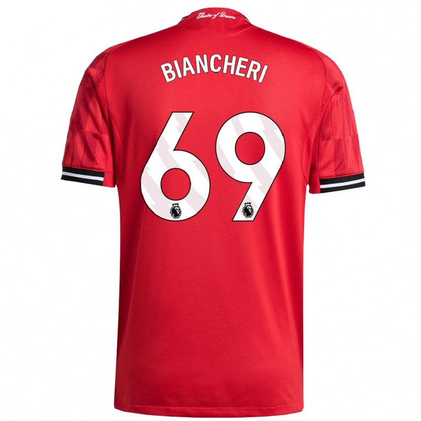 Danxen Enfant Maillot Gabriele Biancheri #69 Rouge Noir Blanc Tenues Domicile 2025/26 T-Shirt
