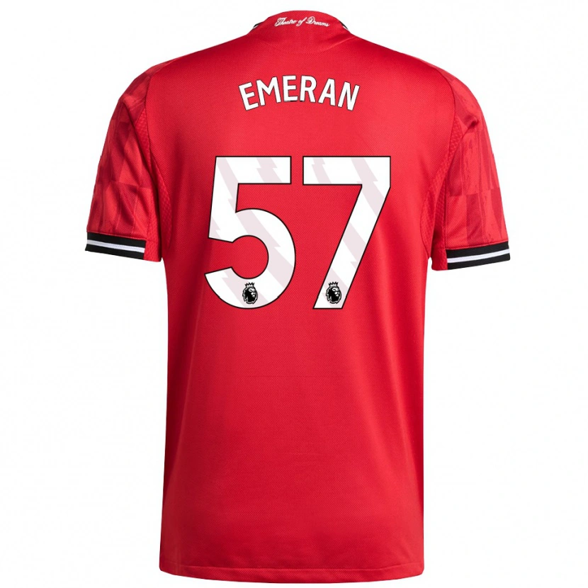 Danxen Enfant Maillot Noam Emeran #57 Rouge Noir Blanc Tenues Domicile 2025/26 T-Shirt