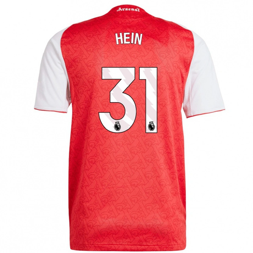 Danxen Enfant Maillot Karl Hein #31 Rouge Blanc Tenues Domicile 2025/26 T-Shirt