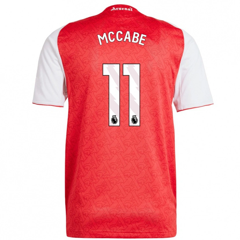 Danxen Enfant Maillot Katie Mccabe #11 Rouge Blanc Tenues Domicile 2025/26 T-Shirt