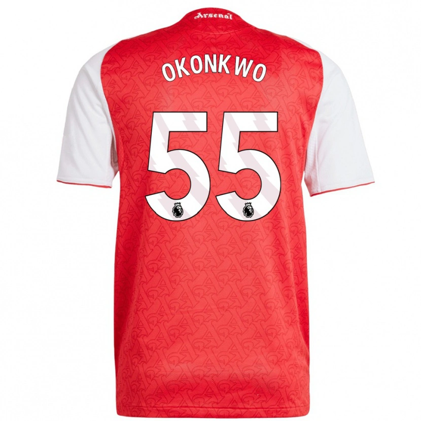 Danxen Enfant Maillot Brian Okonkwo #55 Rouge Blanc Tenues Domicile 2025/26 T-Shirt