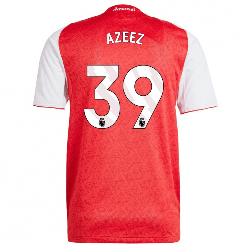 Danxen Enfant Maillot Miguel Azeez #39 Rouge Blanc Tenues Domicile 2025/26 T-Shirt