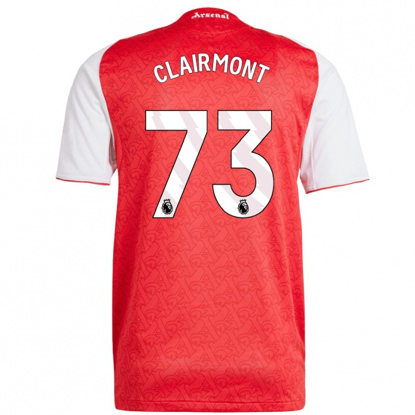 Danxen Enfant Maillot Reece Clairmont #73 Rouge Blanc Tenues Domicile 2025/26 T-Shirt