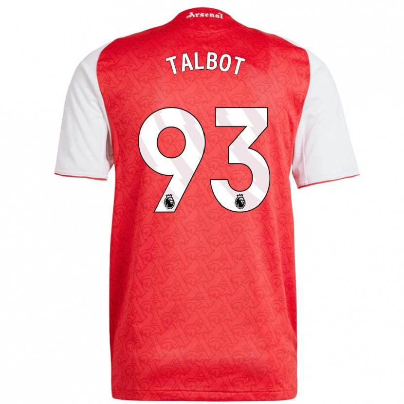 Danxen Enfant Maillot Jack Talbot #93 Rouge Blanc Tenues Domicile 2025/26 T-Shirt