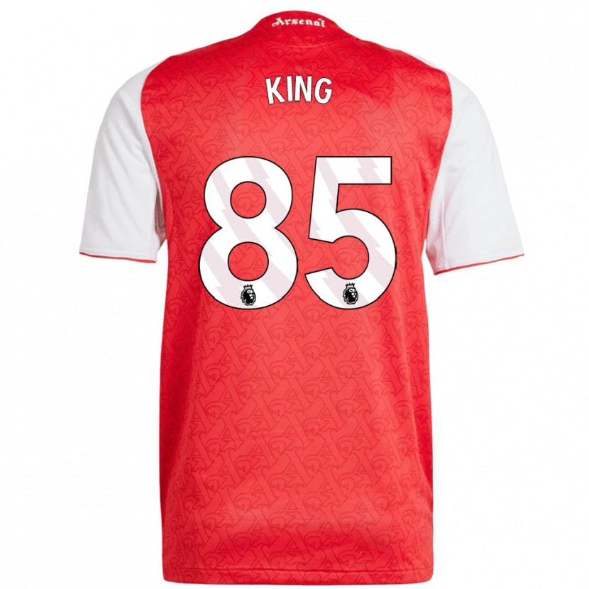 Danxen Enfant Maillot Josiah King #85 Rouge Blanc Tenues Domicile 2025/26 T-Shirt