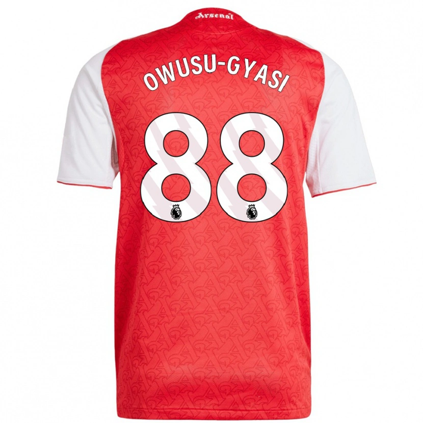 Danxen Enfant Maillot Abraham Owusu-Gyasi #88 Rouge Blanc Tenues Domicile 2025/26 T-Shirt