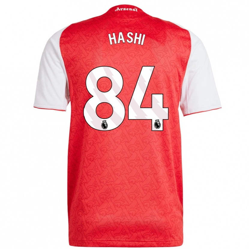 Danxen Enfant Maillot Maalik Hashi #84 Rouge Blanc Tenues Domicile 2025/26 T-Shirt