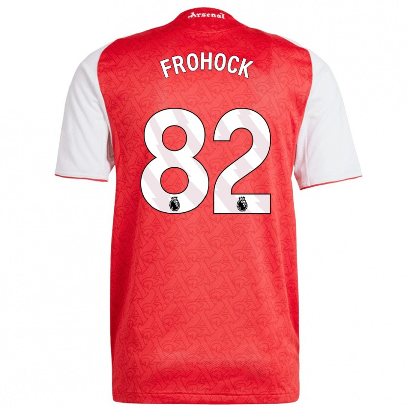 Danxen Enfant Maillot Marley Frohock #82 Rouge Blanc Tenues Domicile 2025/26 T-Shirt