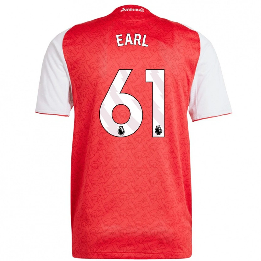 Danxen Enfant Maillot Madison Earl #61 Rouge Blanc Tenues Domicile 2025/26 T-Shirt