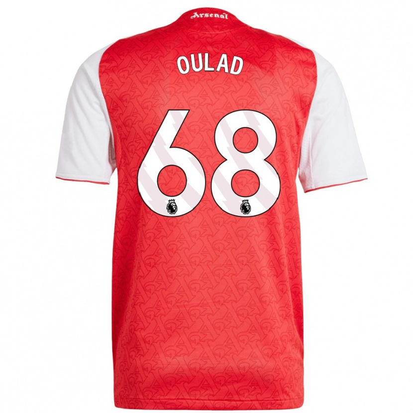 Danxen Enfant Maillot Salah-Eddine Oulad M'hand #68 Rouge Blanc Tenues Domicile 2025/26 T-Shirt