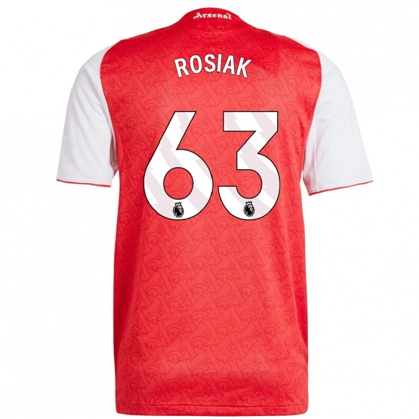 Danxen Enfant Maillot Michal Rosiak #63 Rouge Blanc Tenues Domicile 2025/26 T-Shirt