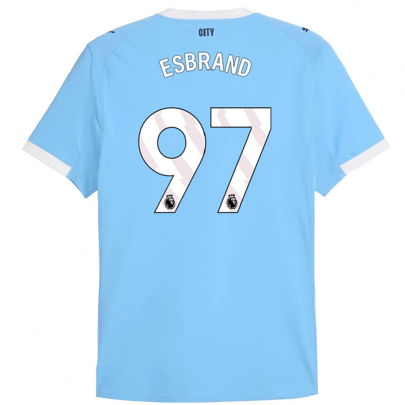 Danxen Enfant Maillot Josh Wilson-Esbrand #97 Bleu Ciel Blanc Tenues Domicile 2025/26 T-Shirt