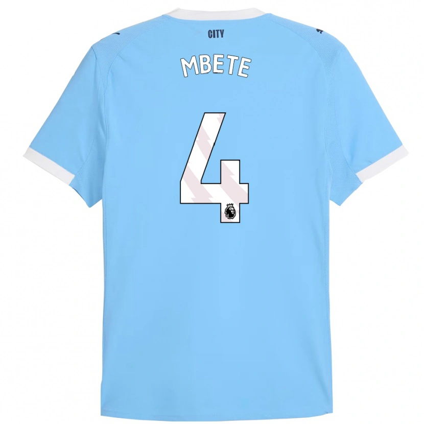 Danxen Enfant Maillot Luke Mbete #4 Bleu Ciel Blanc Tenues Domicile 2025/26 T-Shirt
