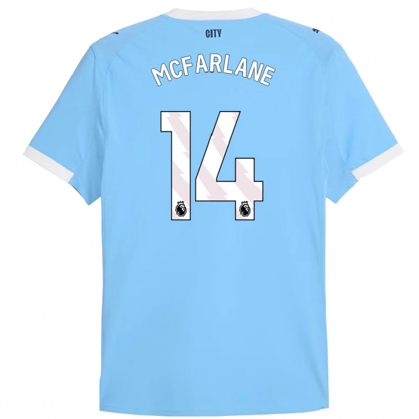 Danxen Enfant Maillot Christian Mcfarlane #14 Bleu Ciel Blanc Tenues Domicile 2025/26 T-Shirt