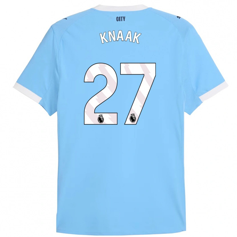 Danxen Enfant Maillot Rebecca Knaak #27 Bleu Ciel Blanc Tenues Domicile 2025/26 T-Shirt