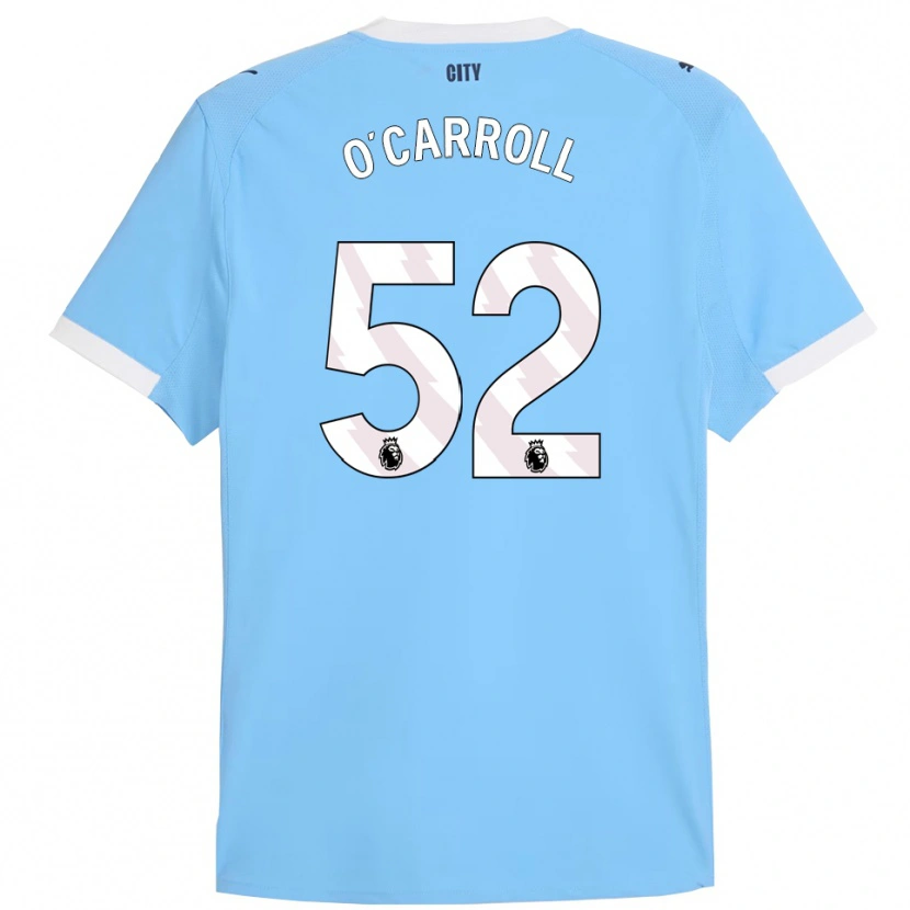 Danxen Enfant Maillot Eve O'carroll #52 Bleu Ciel Blanc Tenues Domicile 2025/26 T-Shirt