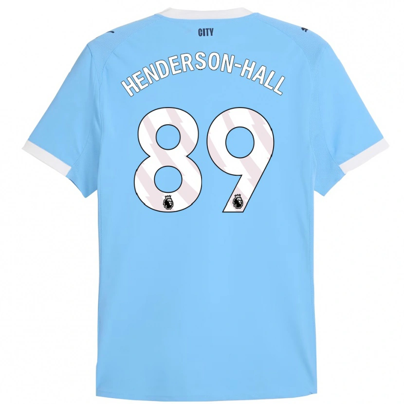 Danxen Enfant Maillot Matty Henderson-Hall #89 Bleu Ciel Blanc Tenues Domicile 2025/26 T-Shirt