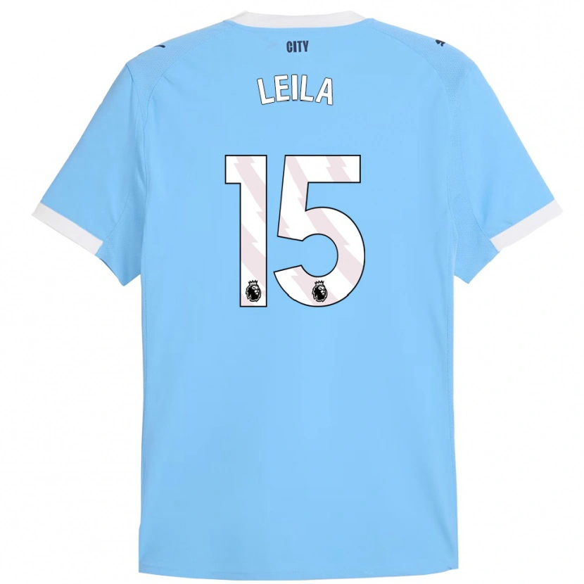 Danxen Enfant Maillot Leila Ouahabi #15 Bleu Ciel Blanc Tenues Domicile 2025/26 T-Shirt