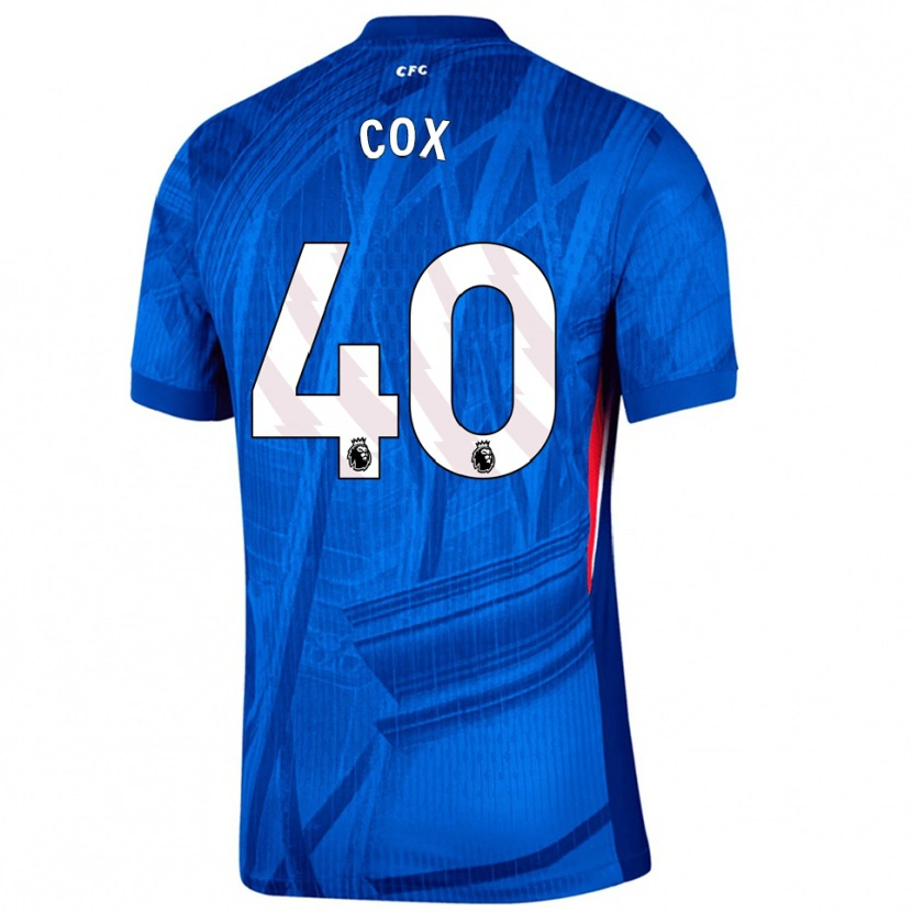 Danxen Enfant Maillot Katie Cox #40 Bleu Blanc Tenues Domicile 2025/26 T-Shirt