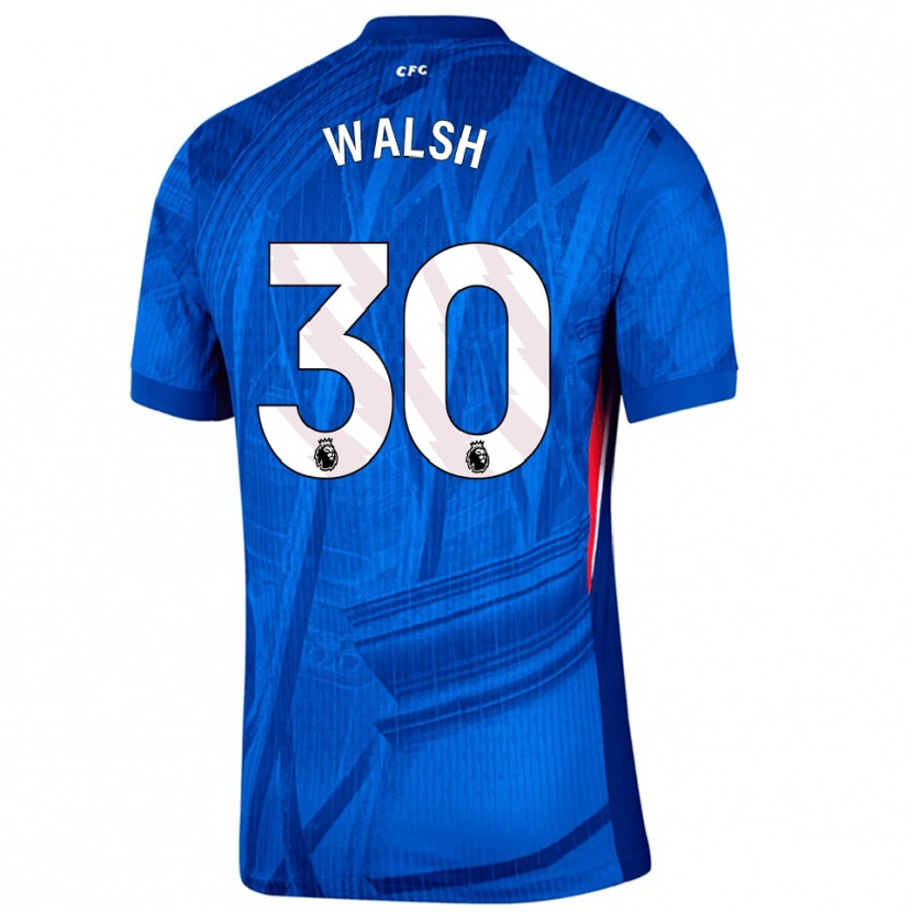 Danxen Enfant Maillot Keira Walsh #30 Bleu Blanc Tenues Domicile 2025/26 T-Shirt