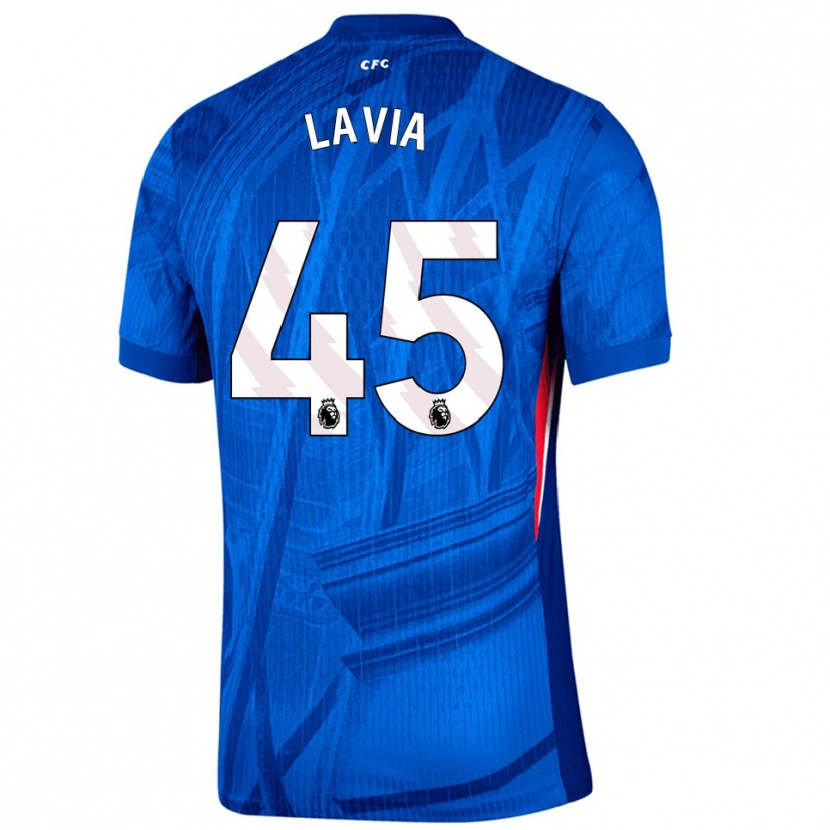 Danxen Enfant Maillot Roméo Lavia #45 Bleu Blanc Tenues Domicile 2025/26 T-Shirt