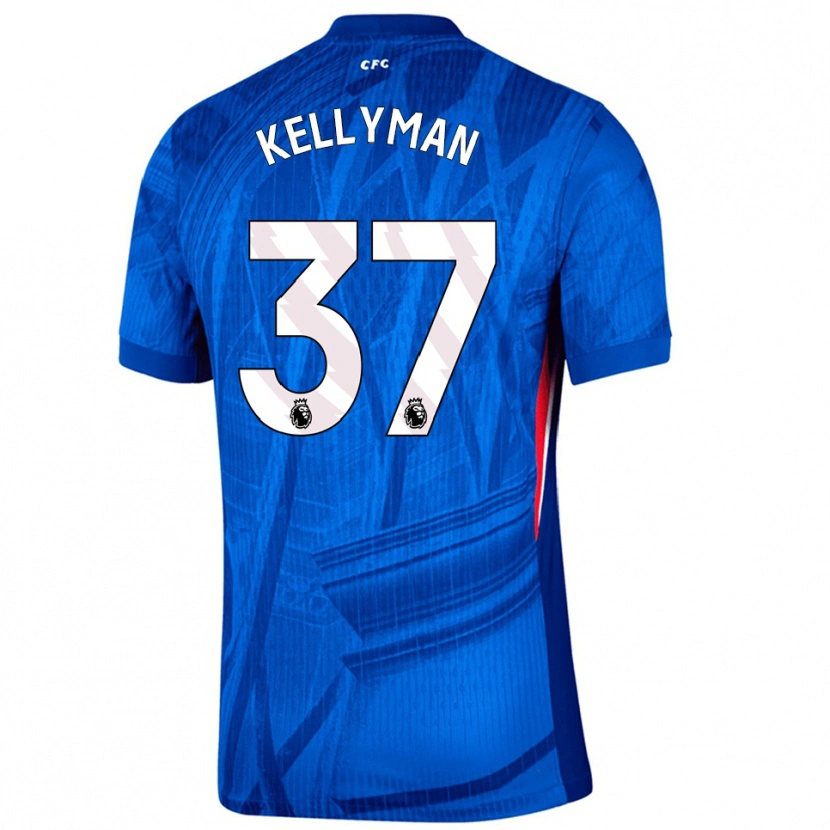 Danxen Enfant Maillot Omari Kellyman #37 Bleu Blanc Tenues Domicile 2025/26 T-Shirt