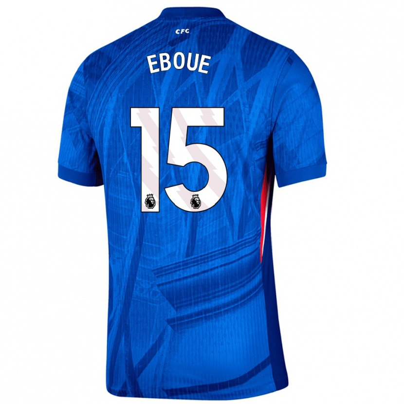Danxen Enfant Maillot Mathis Eboué #15 Bleu Blanc Tenues Domicile 2025/26 T-Shirt