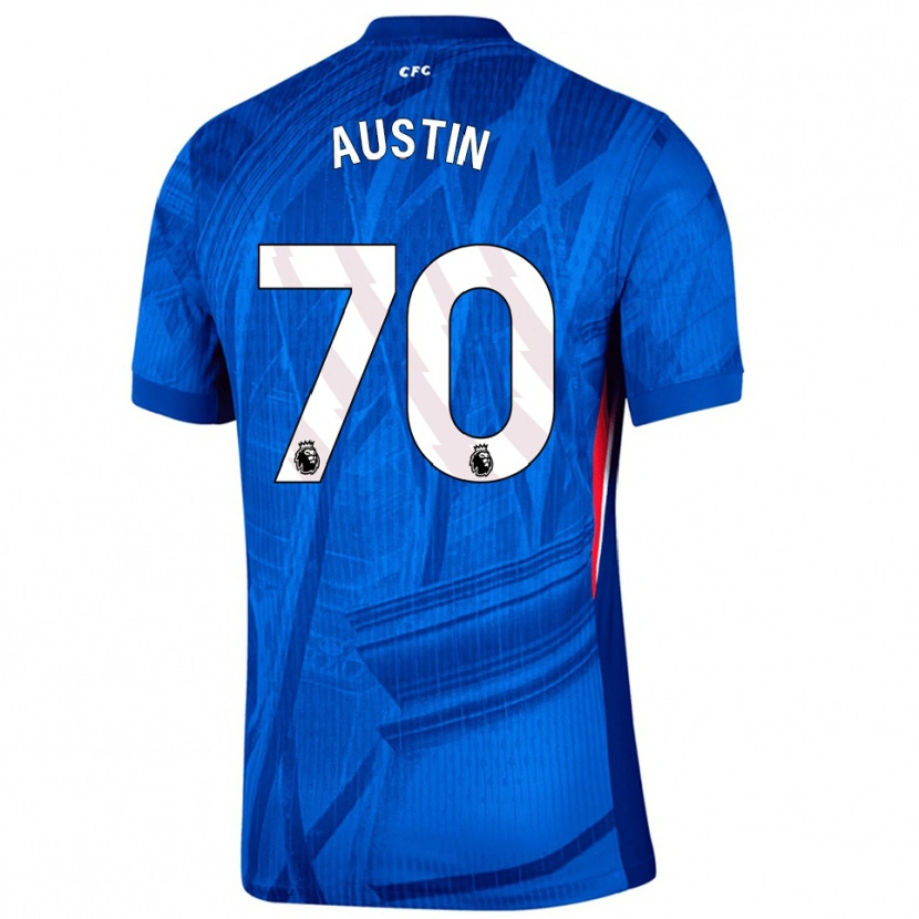 Danxen Enfant Maillot Jack Austin #70 Bleu Blanc Tenues Domicile 2025/26 T-Shirt