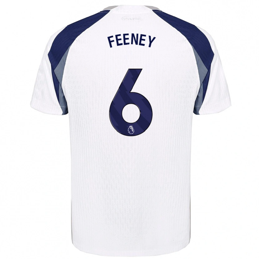 Danxen Enfant Maillot George Feeney #6 Blanc Marine Tenues Domicile 2025/26 T-Shirt