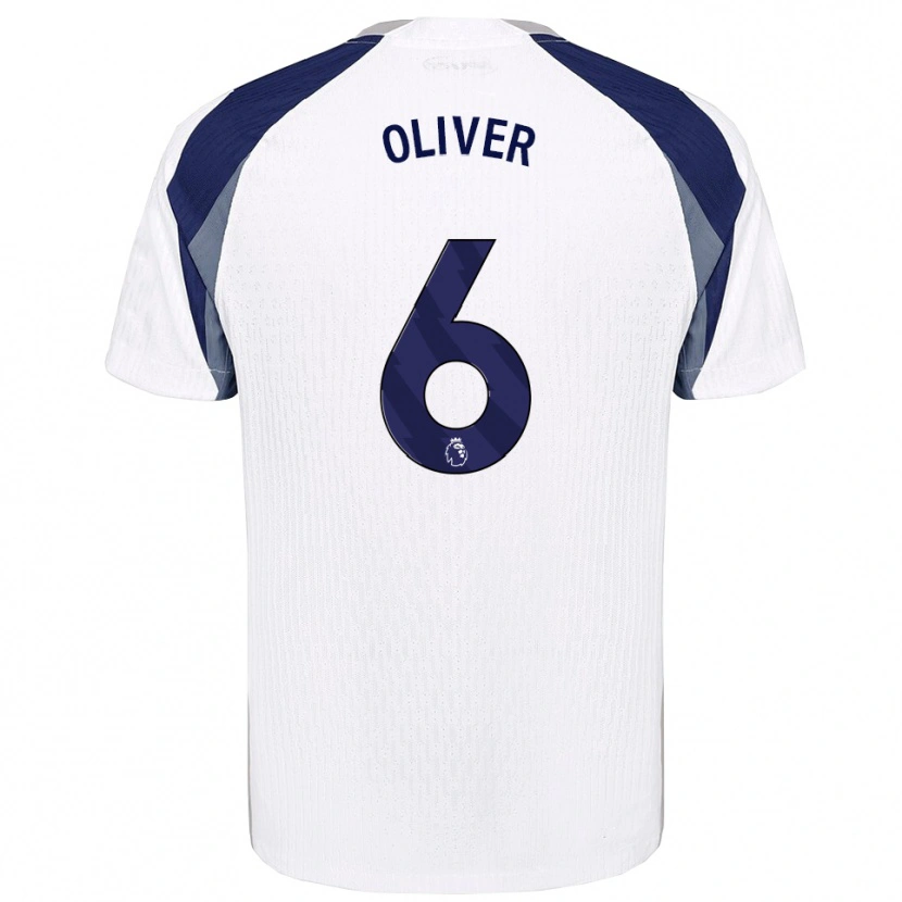 Danxen Enfant Maillot Dexter Oliver #6 Blanc Marine Tenues Domicile 2025/26 T-Shirt