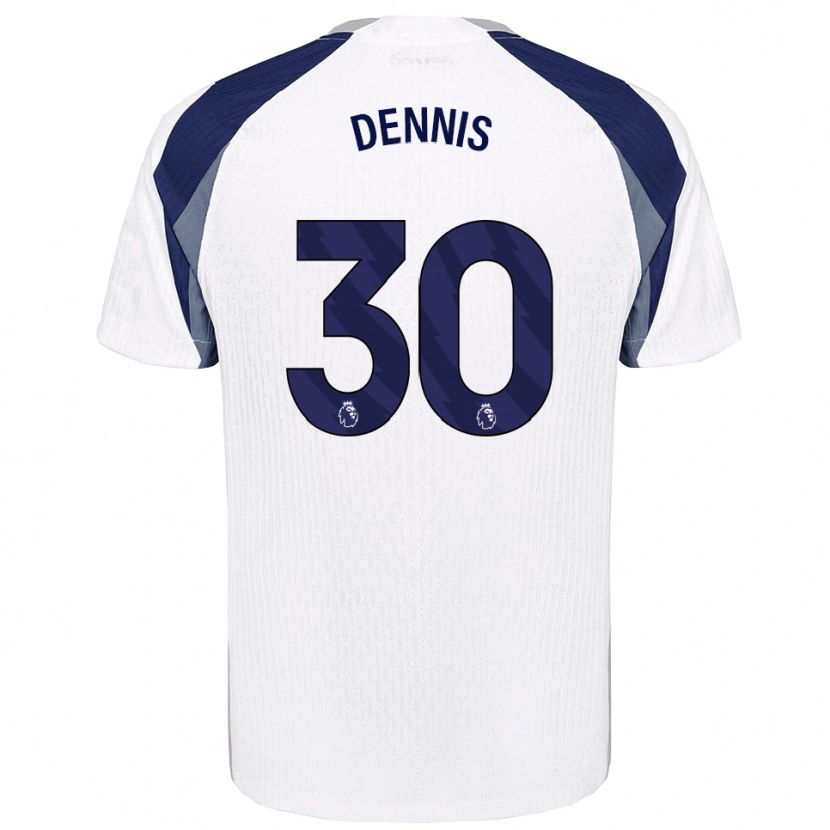 Danxen Enfant Maillot Araya Dennis #30 Blanc Marine Tenues Domicile 2025/26 T-Shirt